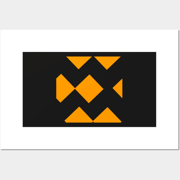 Orange Diamond Squares Wall Art by MacSquiddles